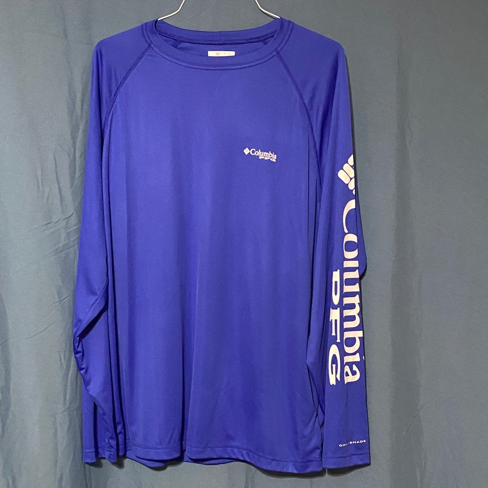 Columbia PFG Royal Blue Performance Shirt Size L